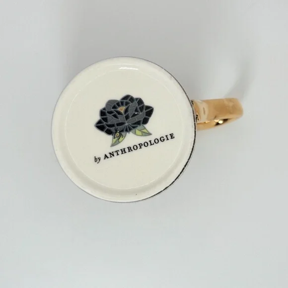 Anthropologie The Bistro Tile Stoneware Espresso Mug Cup & Saucer - Picture 5 of 10